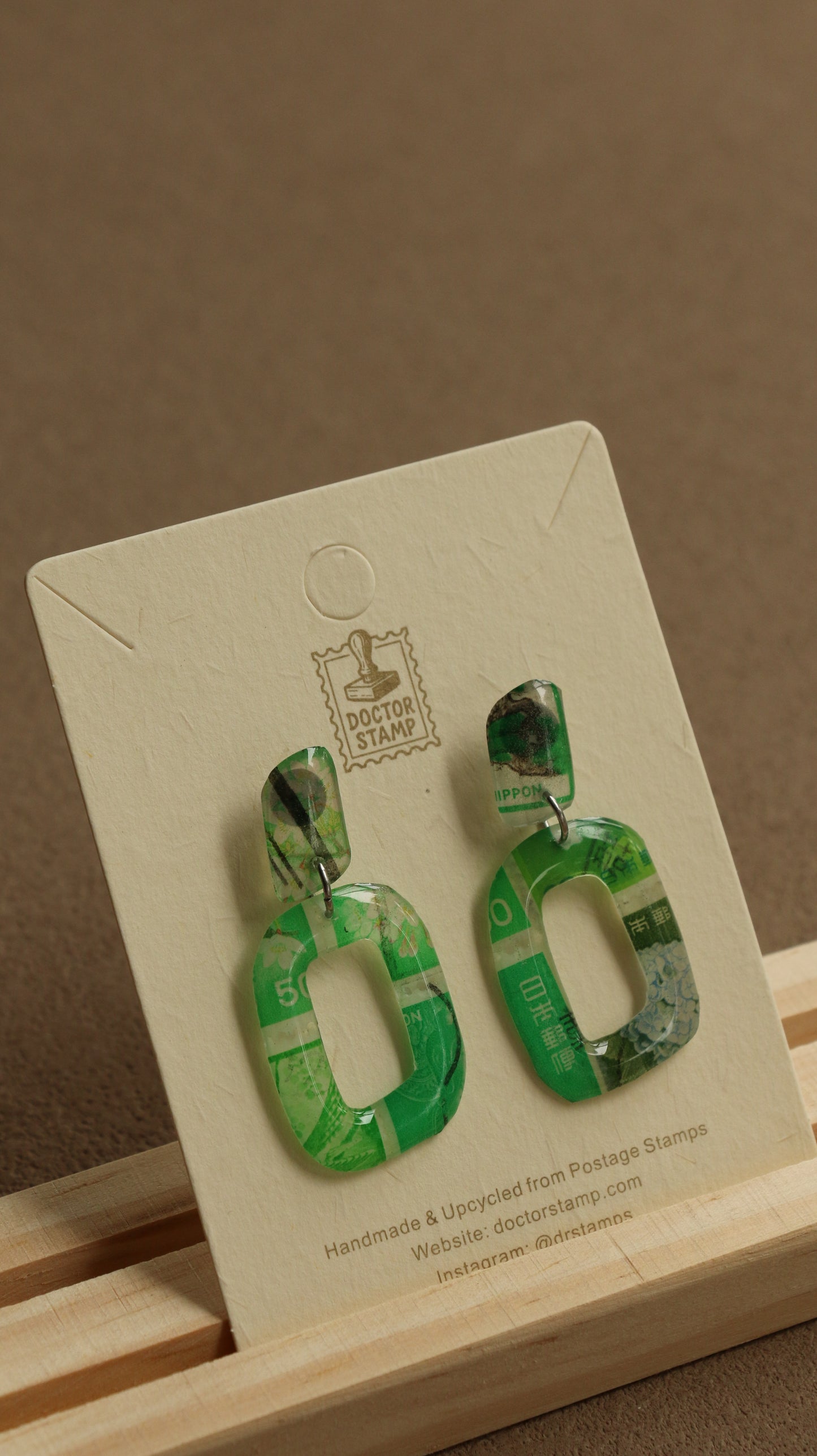 Postage Stamp Earrings