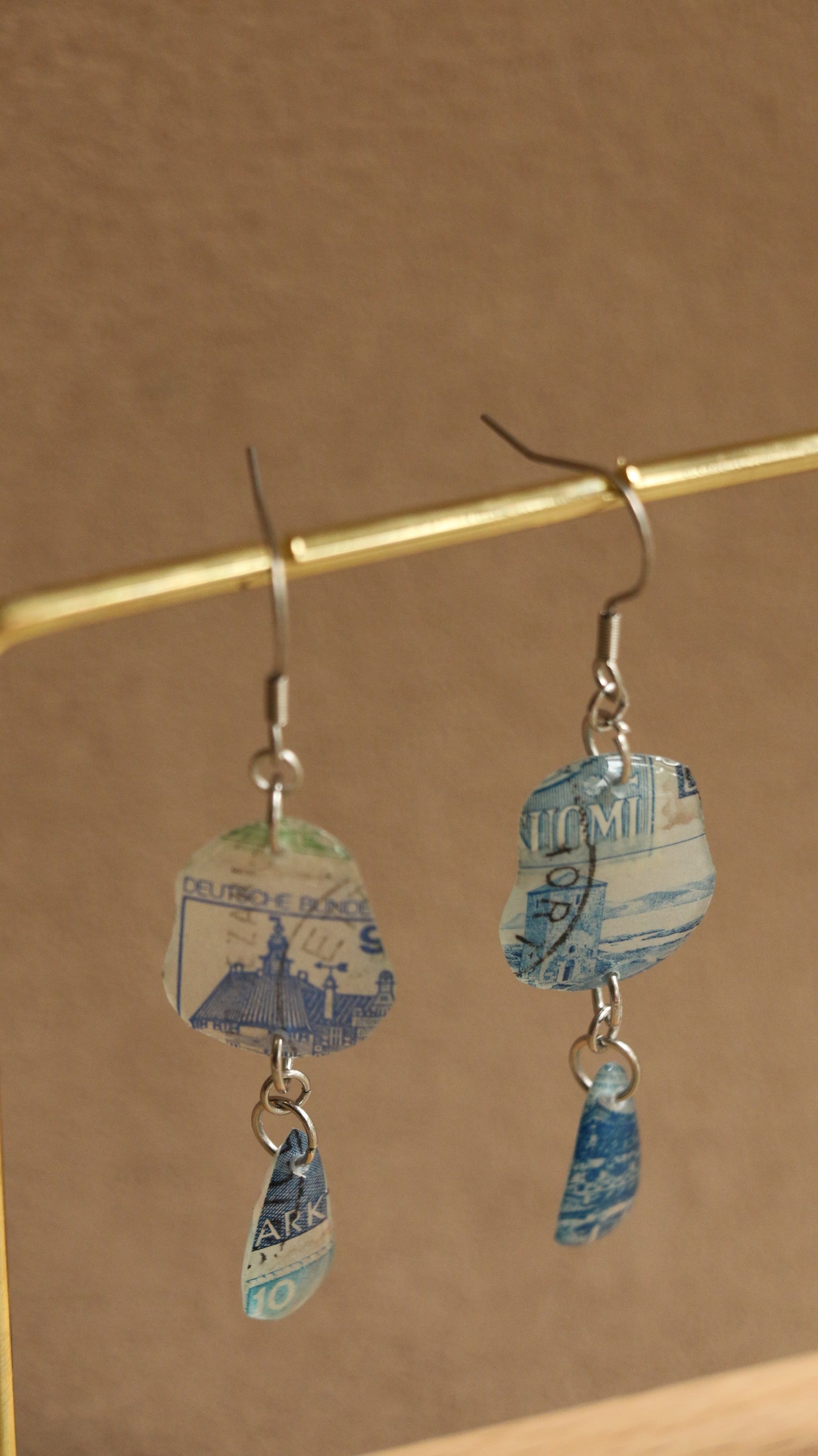 Postage Stamp Earrings