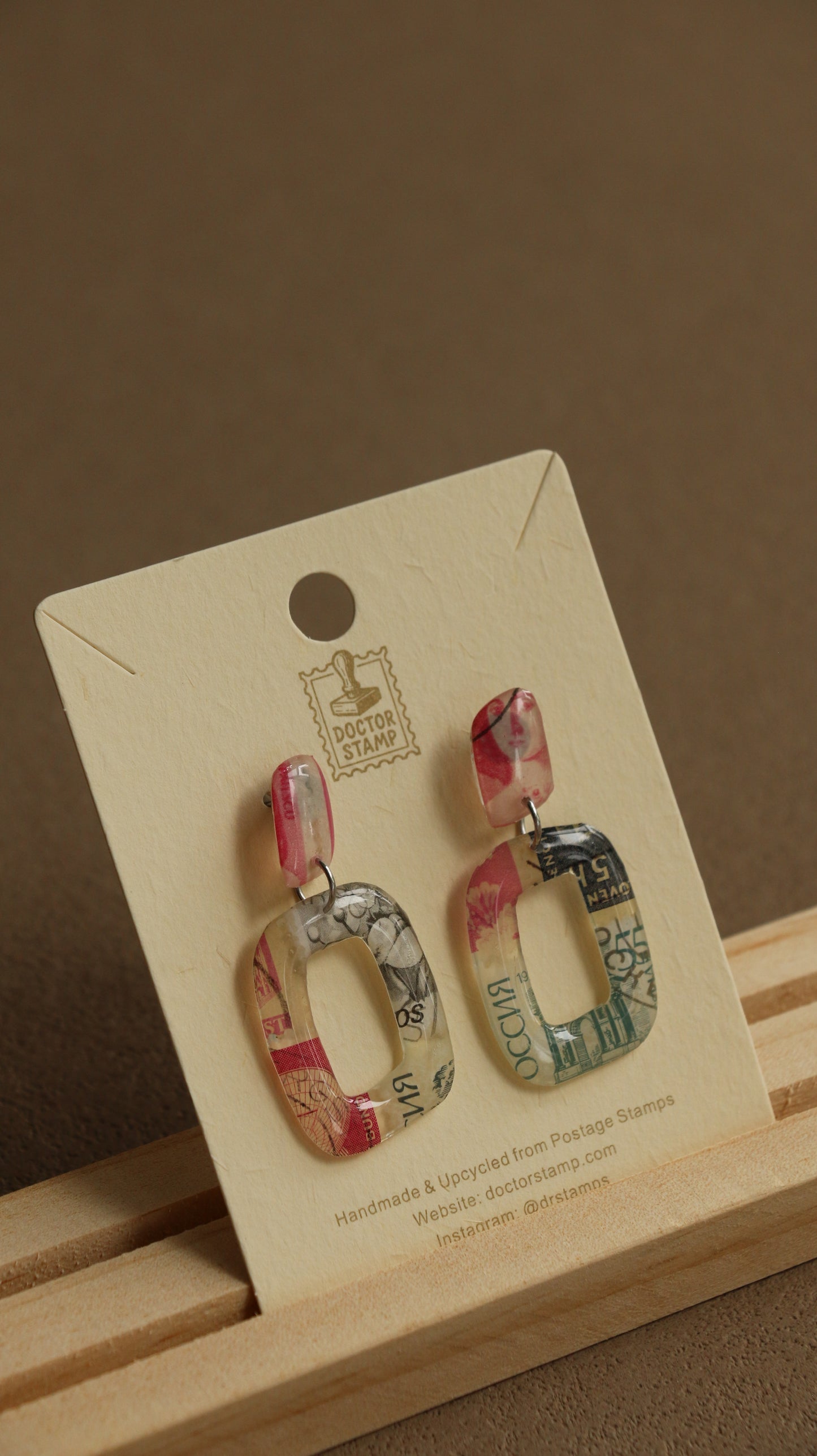 Postage Stamp Earrings