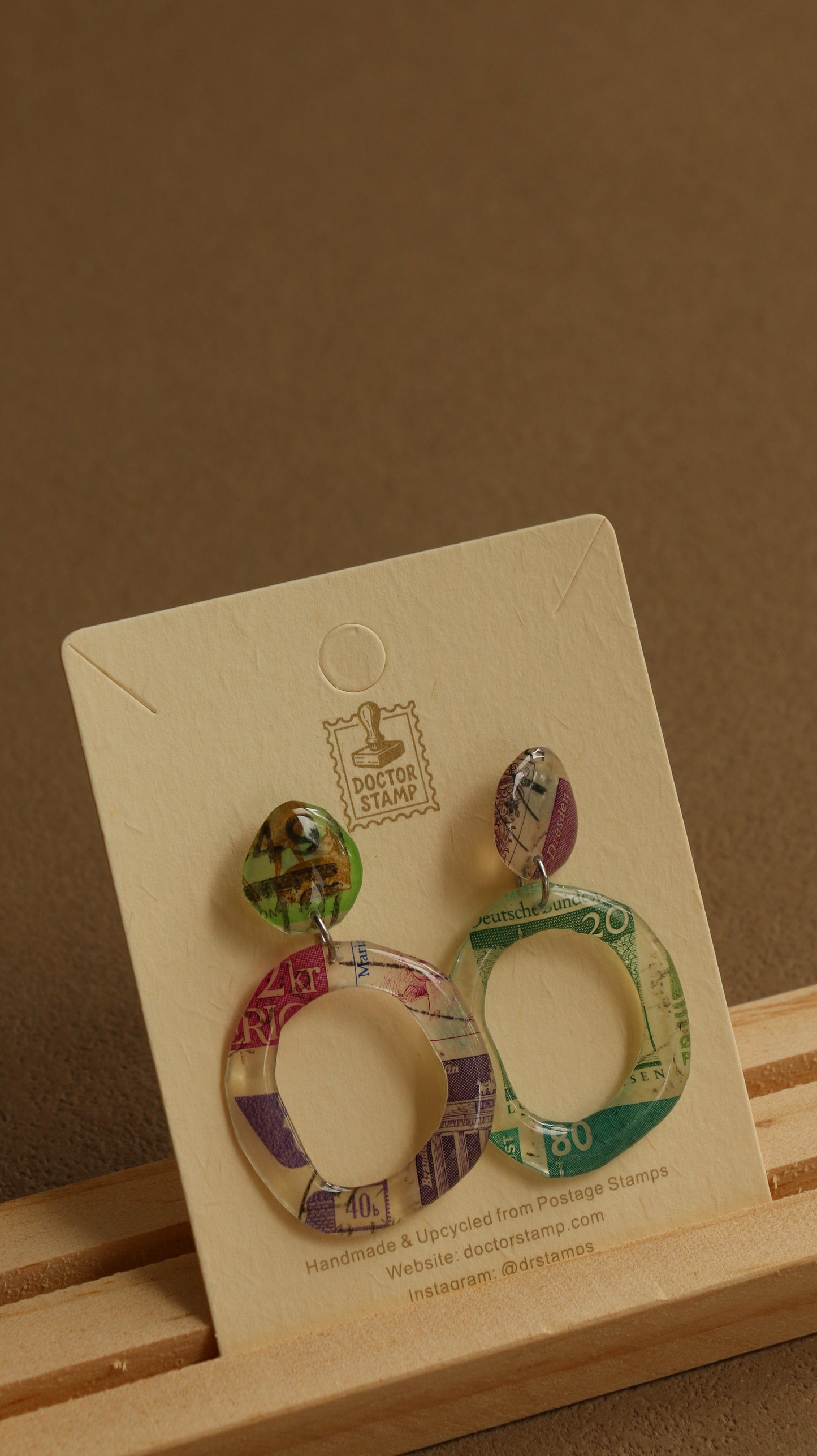 Postage Stamp Earrings