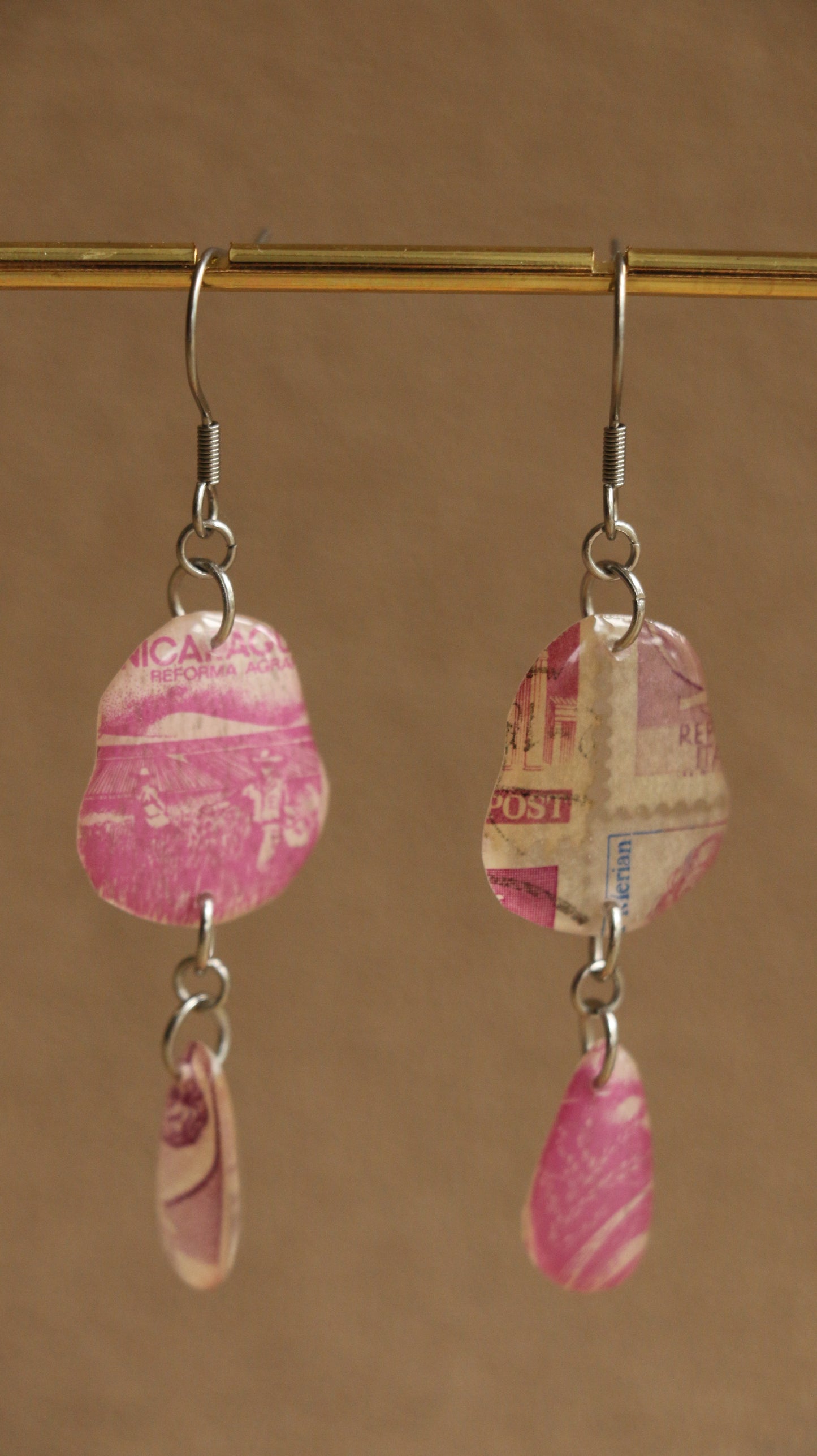 Postage Stamp Earrings