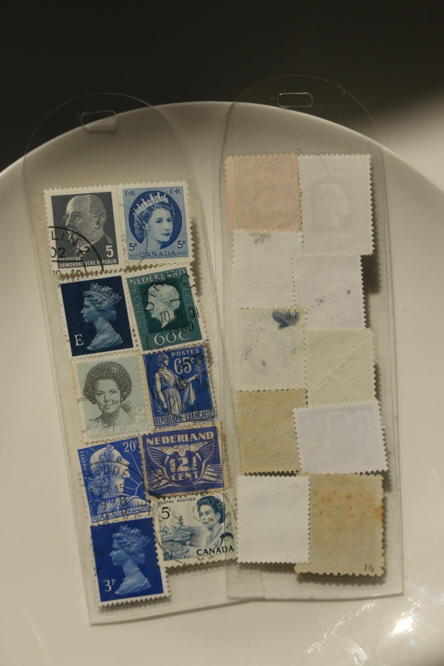 Stamp Collage Vintage Bookmark - Set of 4