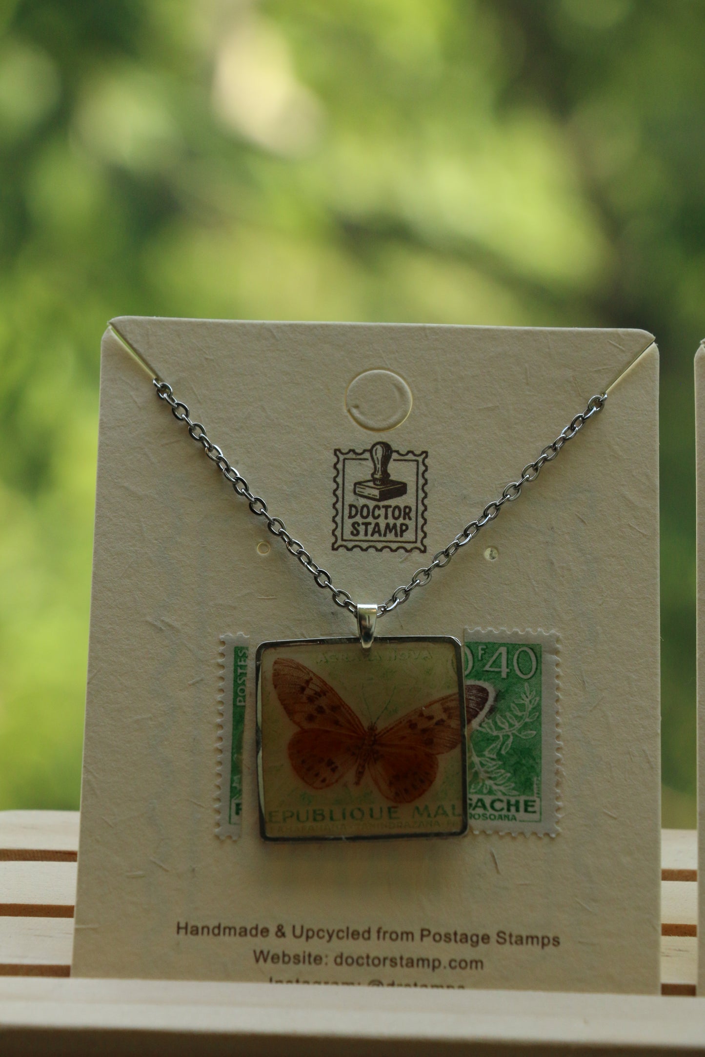 Butterfly Stamp Necklace