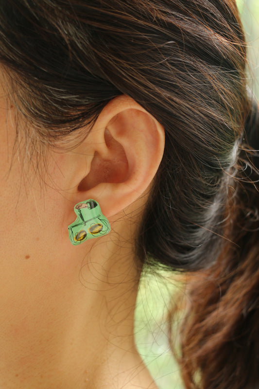 Netherlands Scale Stamp Stud Earrings