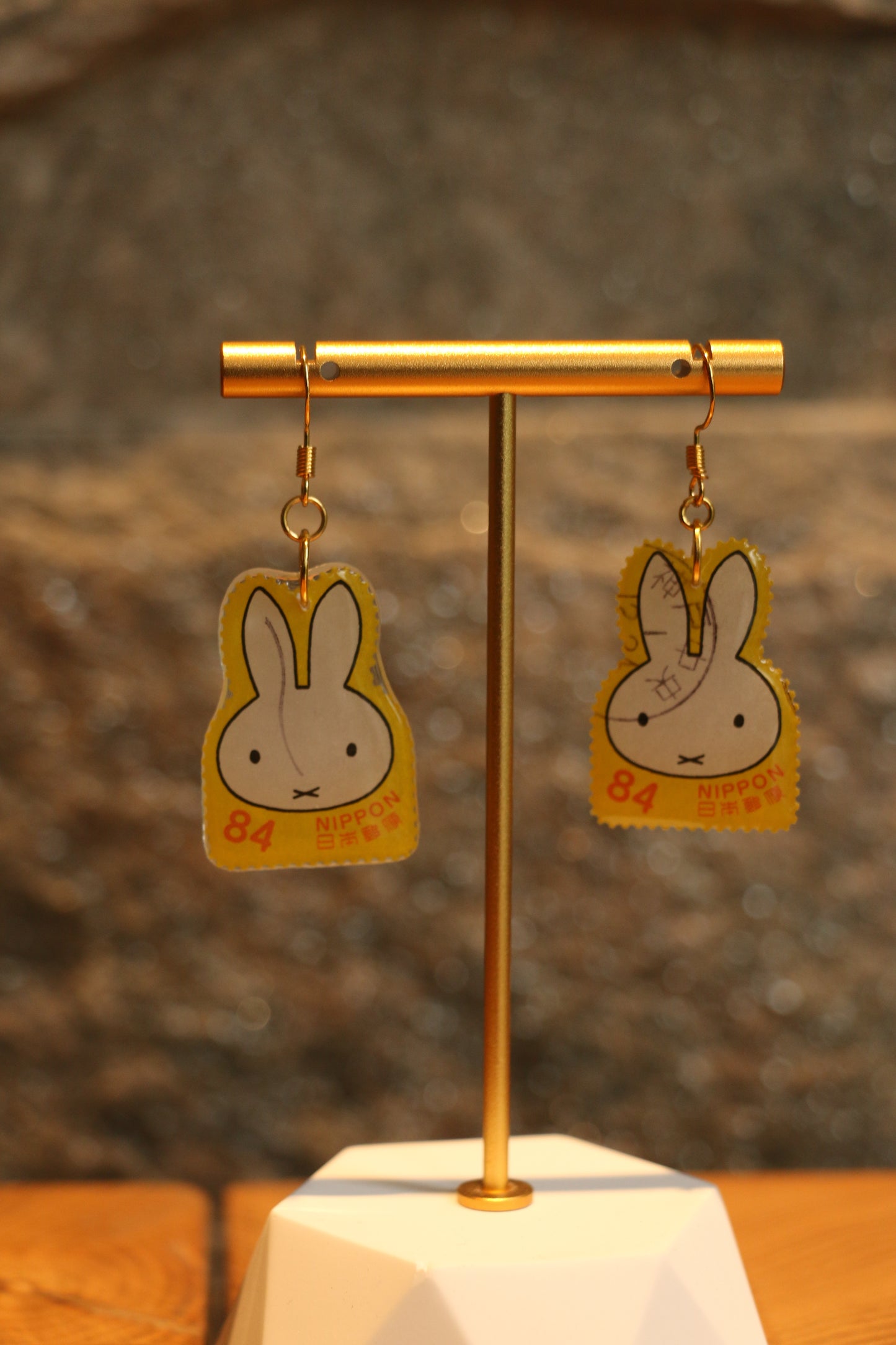 Miffy Series – Japanese Postage Stamp Earrings