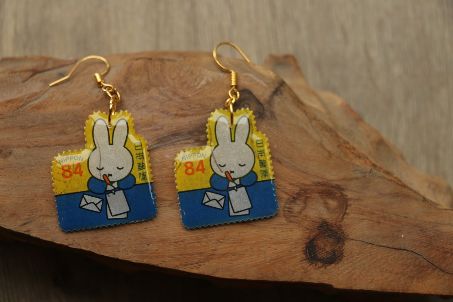 Miffy Series – Japanese Postage Stamp Earrings