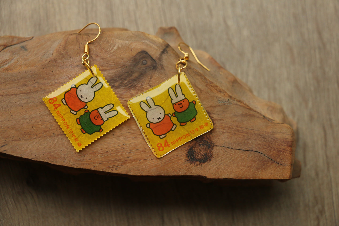 Miffy Series – Japanese Postage Stamp Earrings