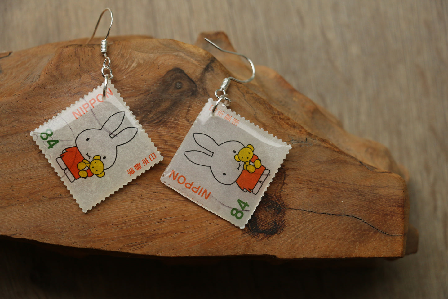 Miffy Series – Japanese Postage Stamp Earrings