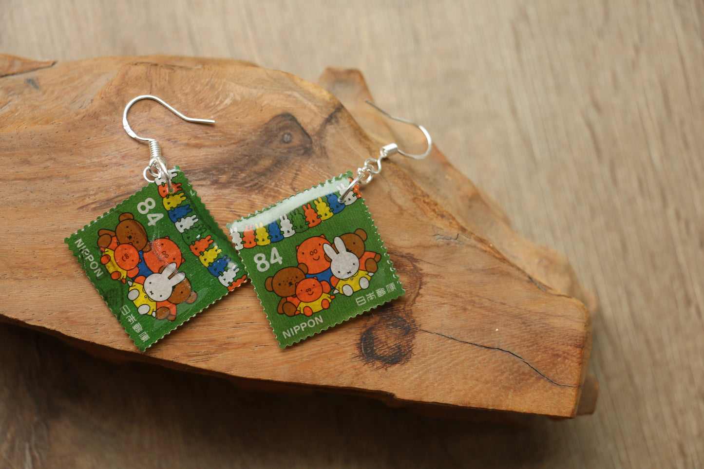 Miffy Series – Japanese Postage Stamp Earrings