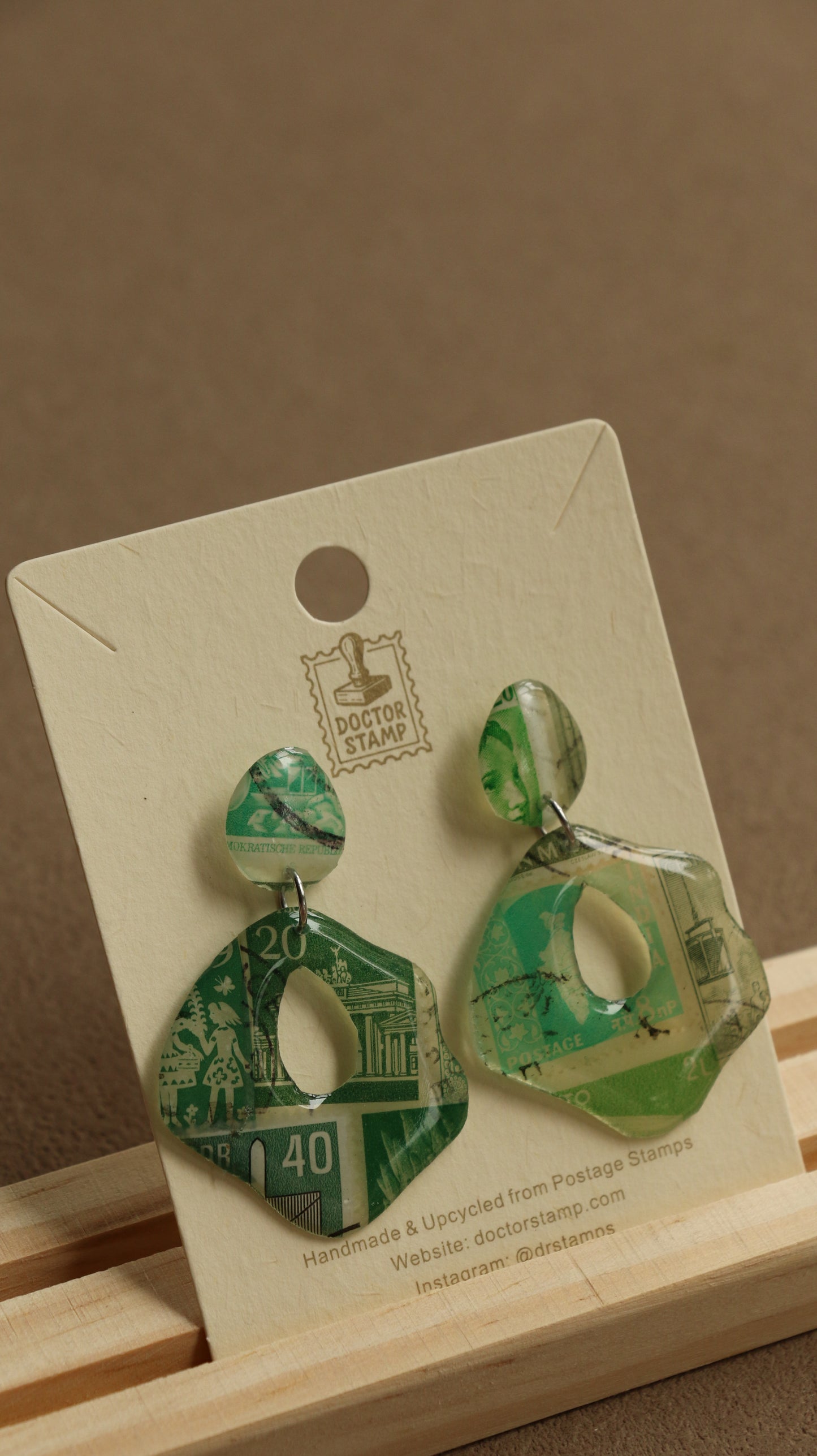 Postage Stamp Earrings