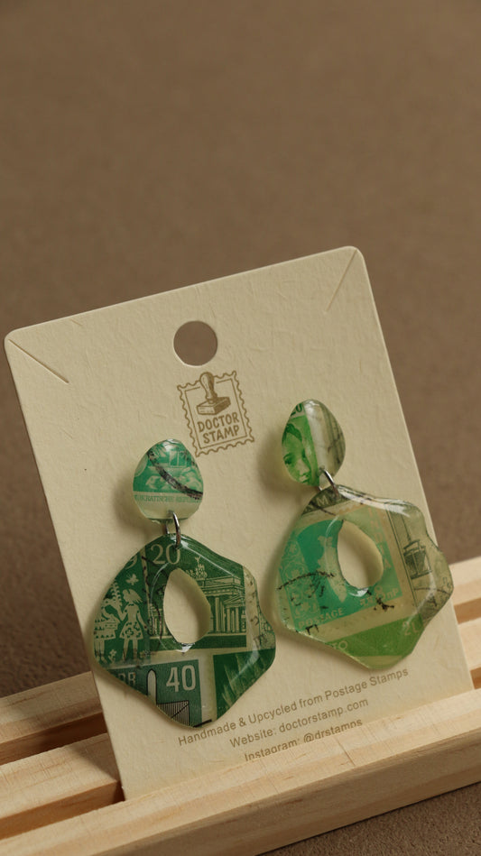 Postage Stamp Earrings