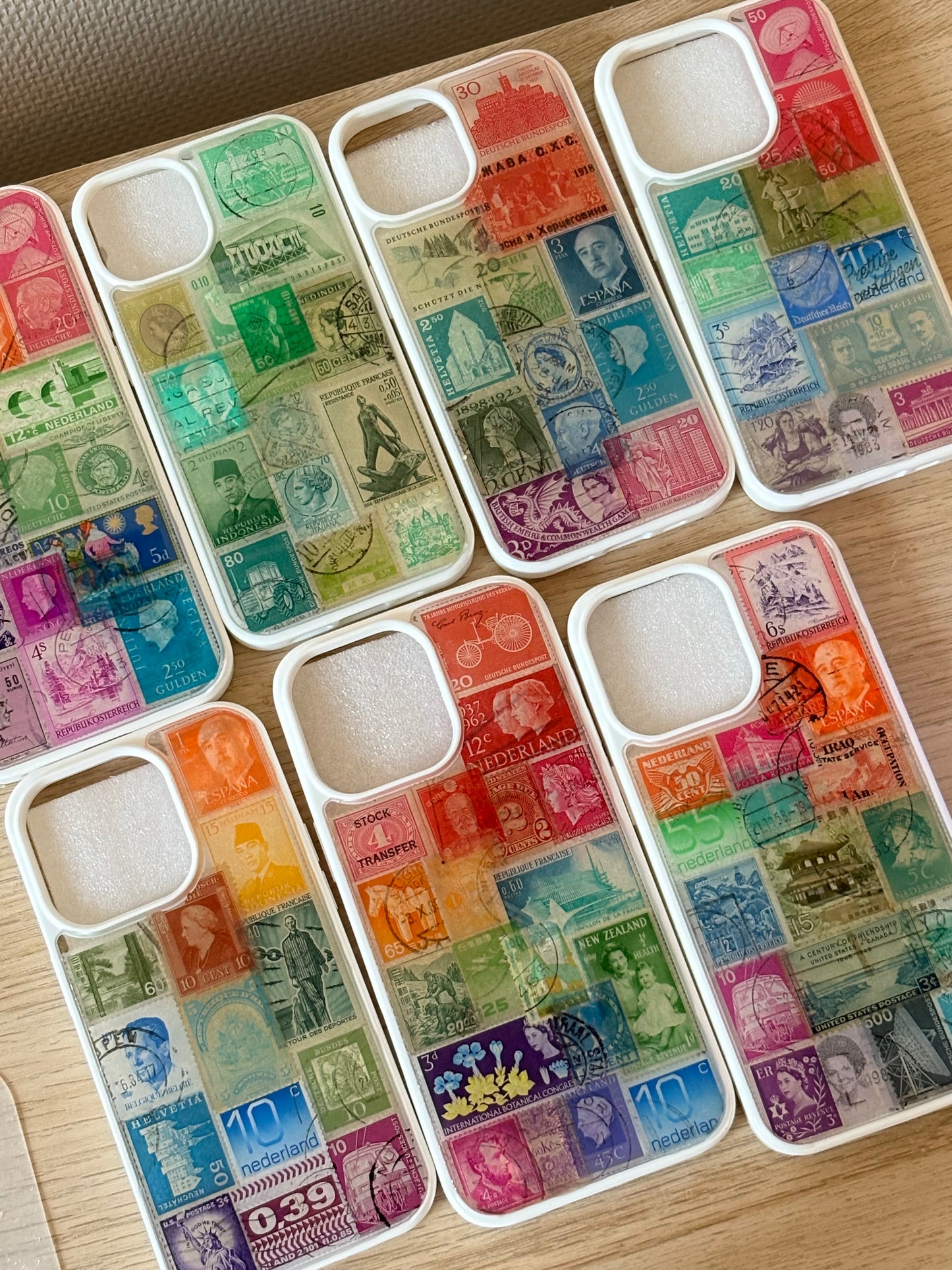 Handmde Collage Stamp Phonecase