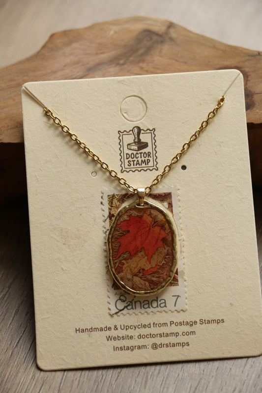 Maple Stamp Necklace