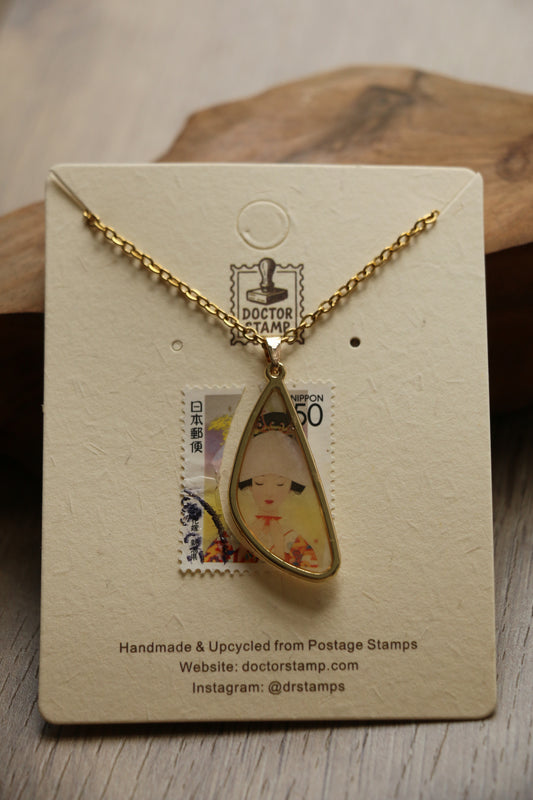 Japanese Girl Stamp Necklace