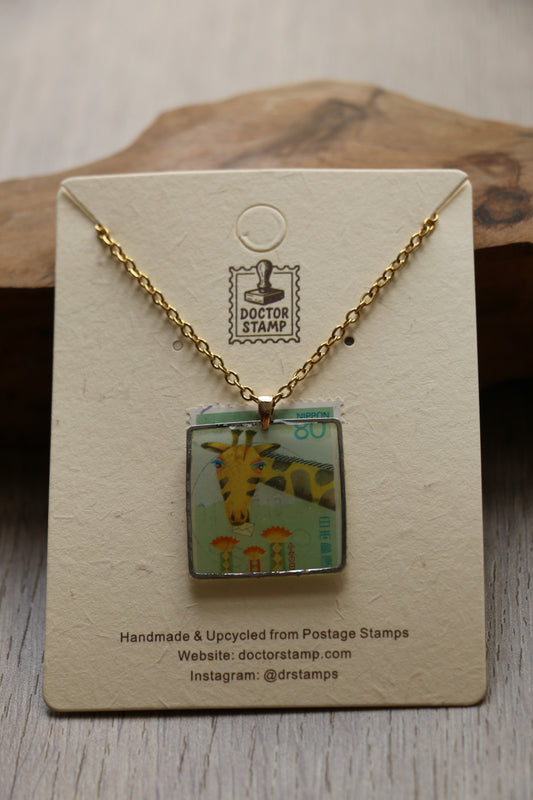 Cartoon Kangaroo Stamp Necklace