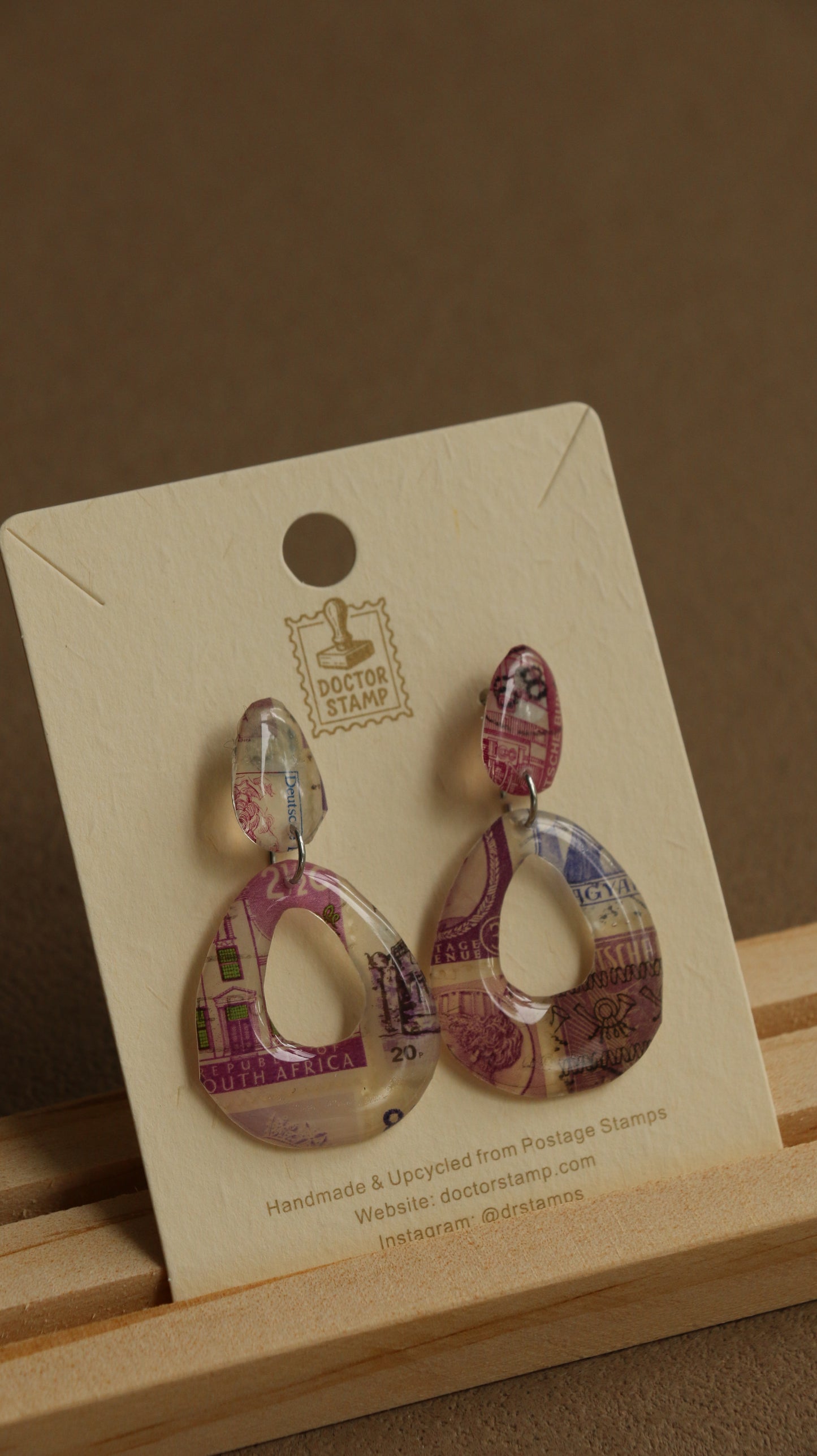 Postage Stamp Earrings