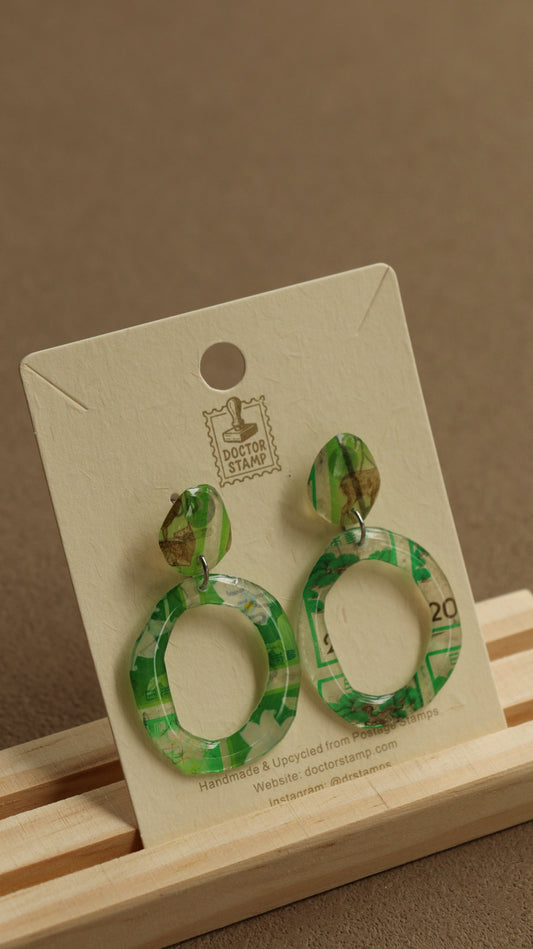 Postage Stamp Earrings