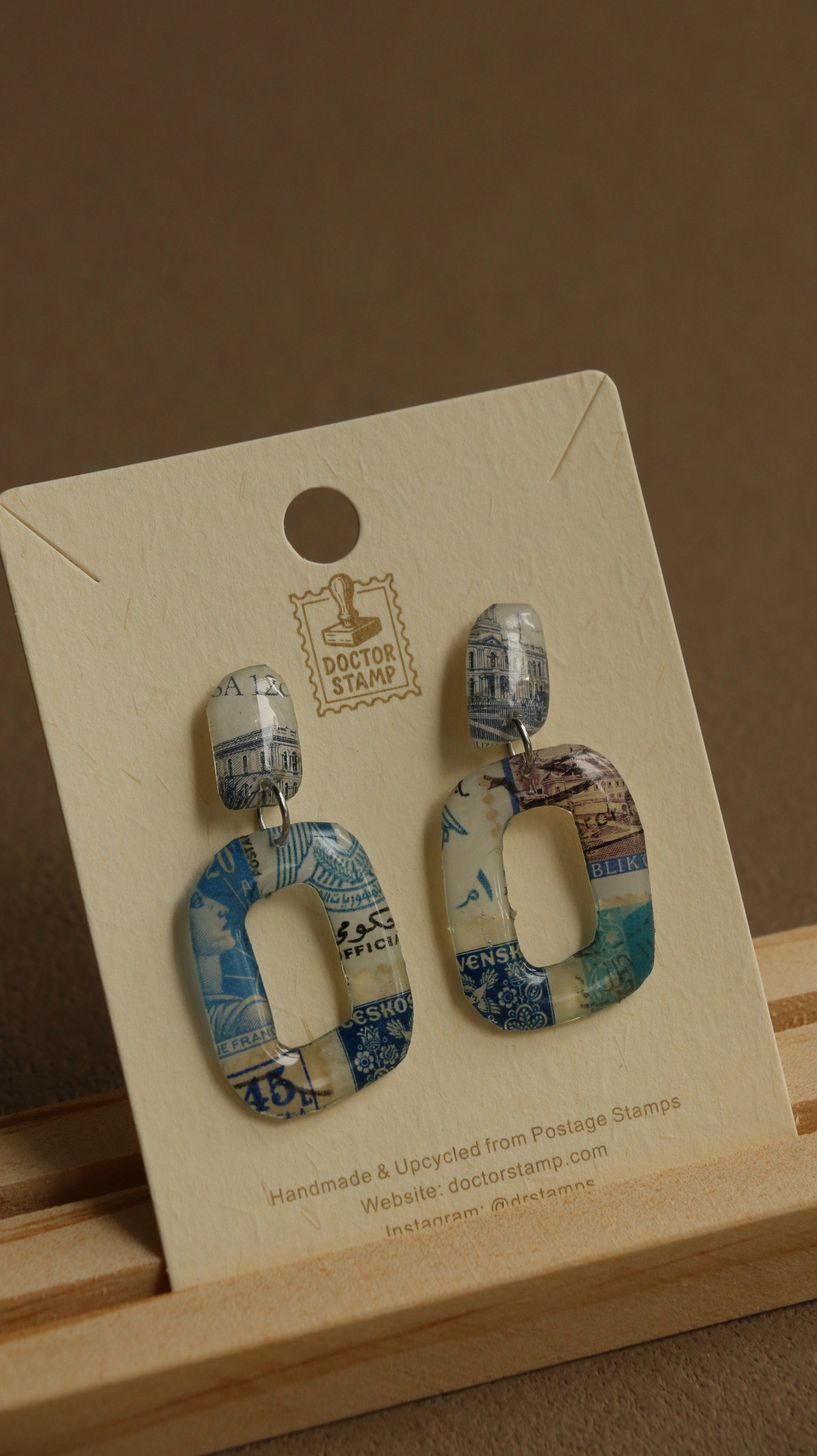 Postage Stamp Earrings