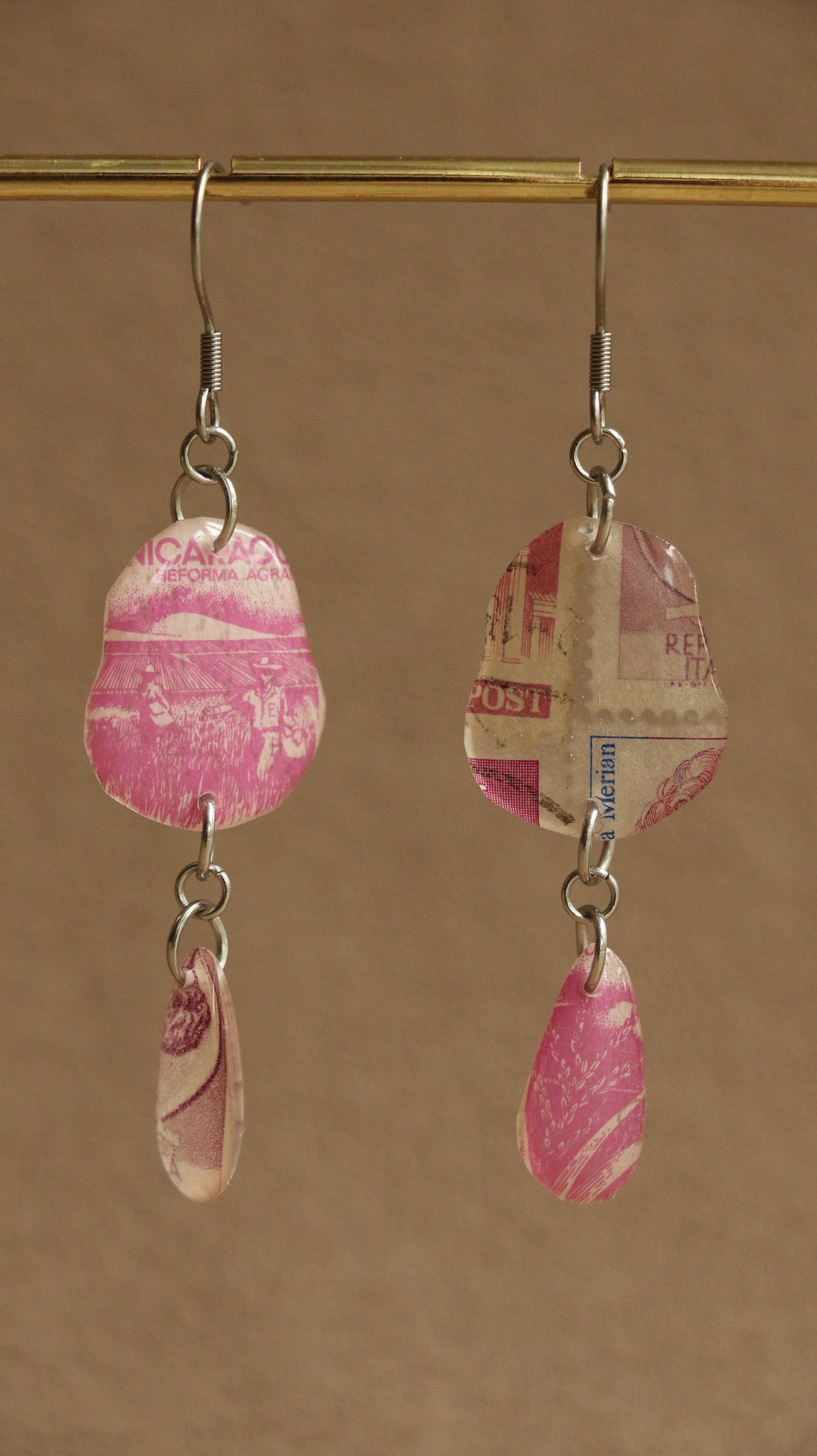 Postage Stamp Earrings