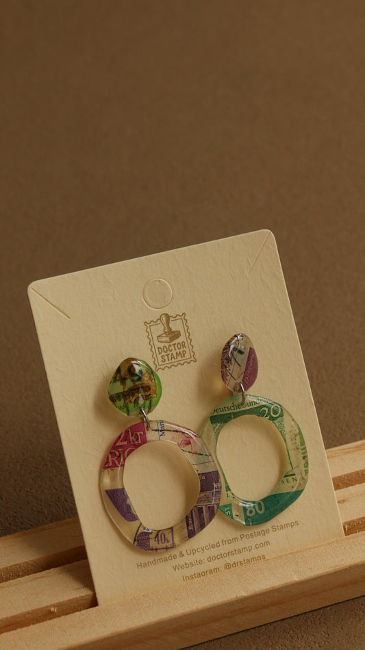 Postage Stamp Earrings