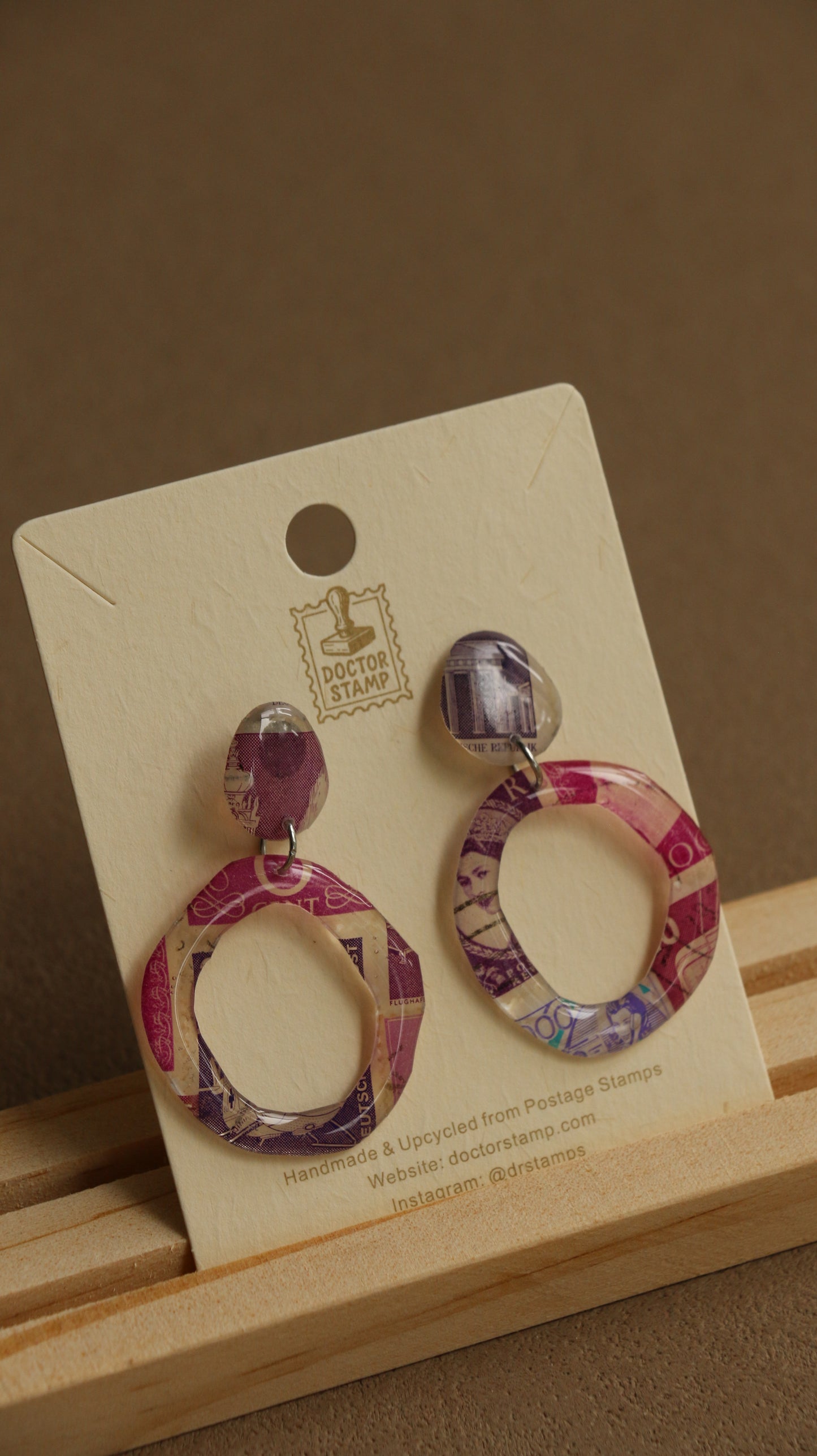 Postage Stamp Earrings
