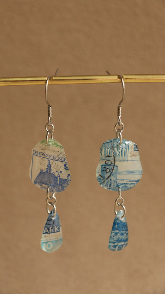 Postage Stamp Earrings