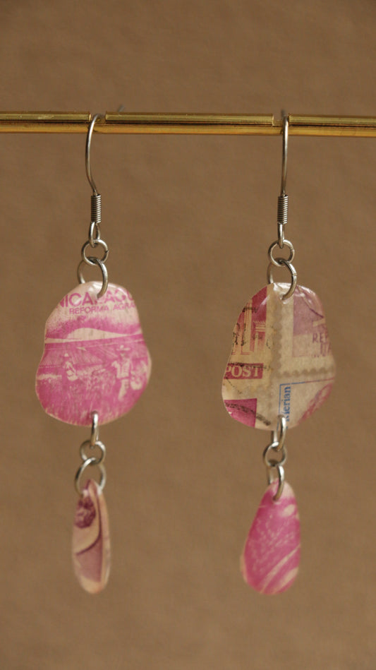 Postage Stamp Earrings