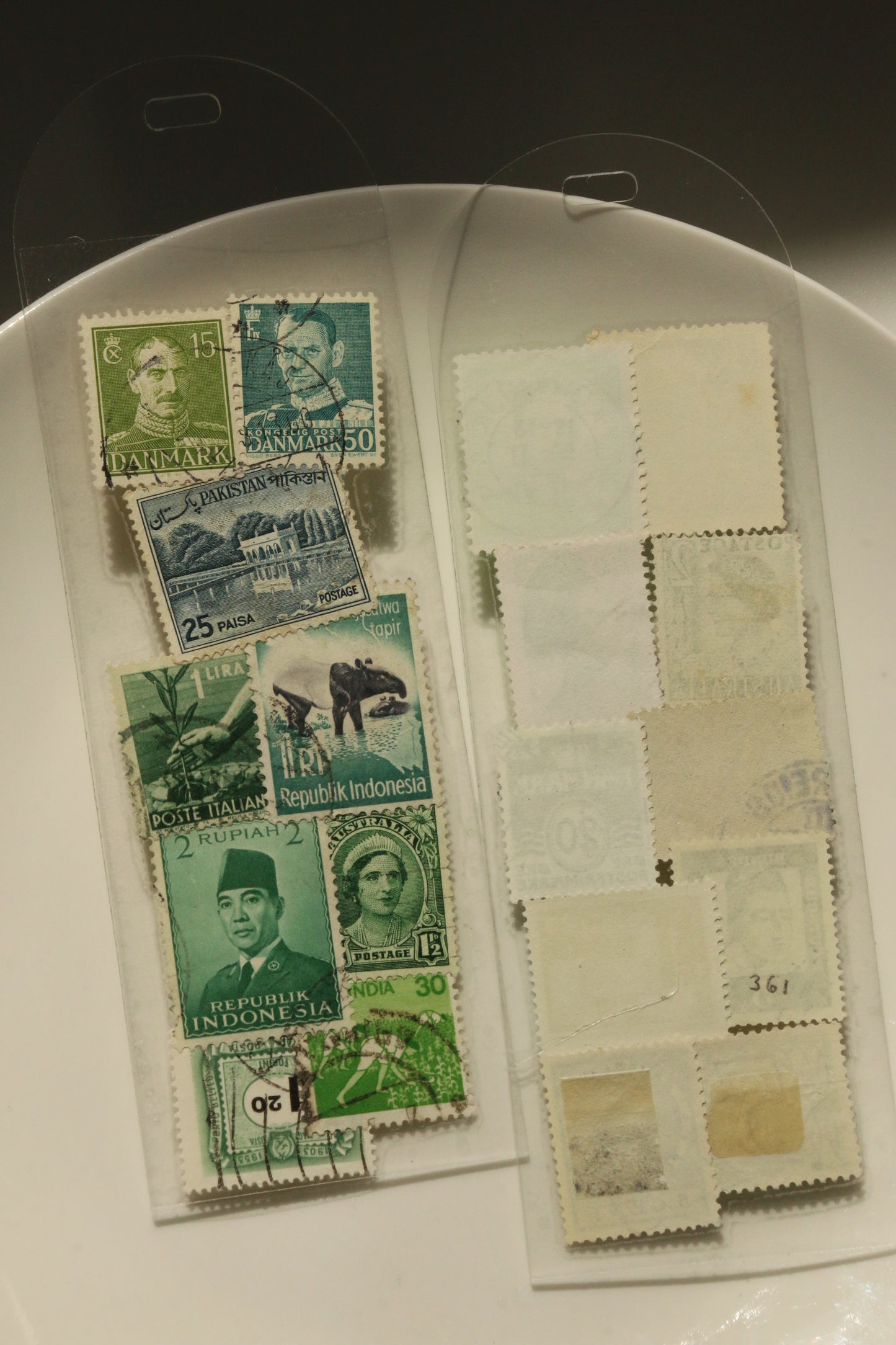Stamp Collage Vintage Bookmark - Set of 4