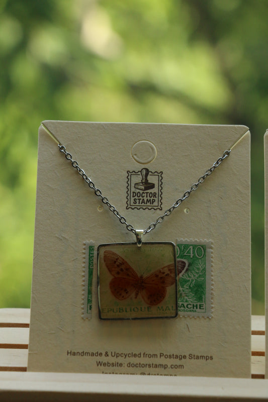 Butterfly Stamp Necklace