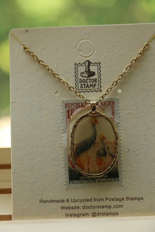 Flamingo Stamp Necklace