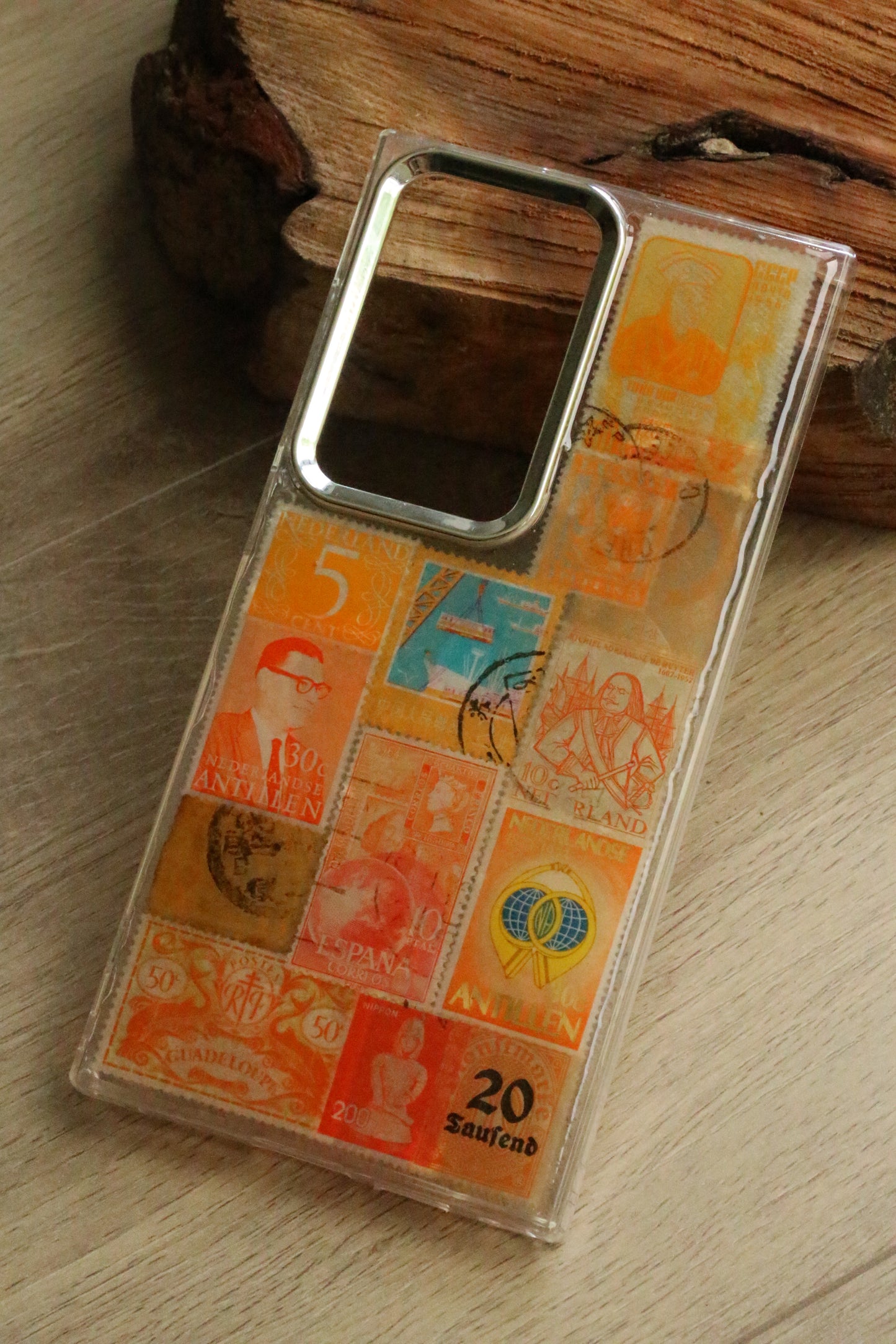 Handmde Collage Stamp Phonecase