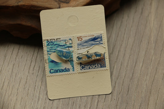 Canada Animal Stamp Stud Earrings