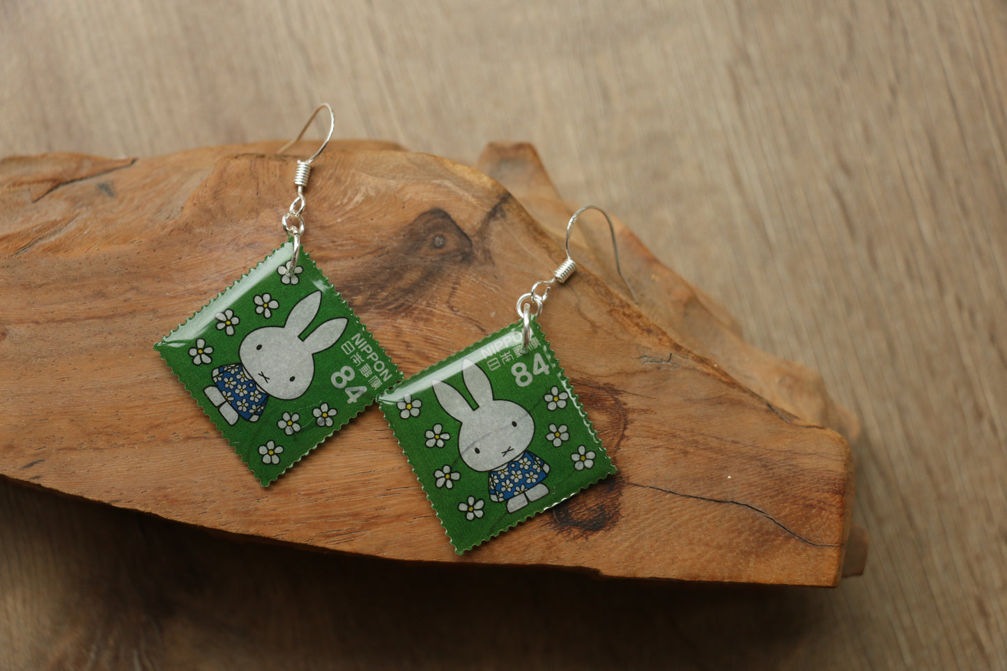 Miffy Series – Japanese Postage Stamp Earrings